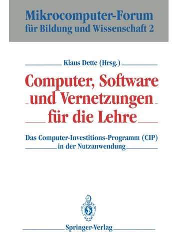 Computer, Software und Vernetzungen für die Lehre: Das Computer-Investitions-Programm (CIP) in der Nutzanwendung - pzsku/Z35BA7C30AA8618678406Z/45/1749041414/93a321cc-6207-44a4-984b-14409efb2295
