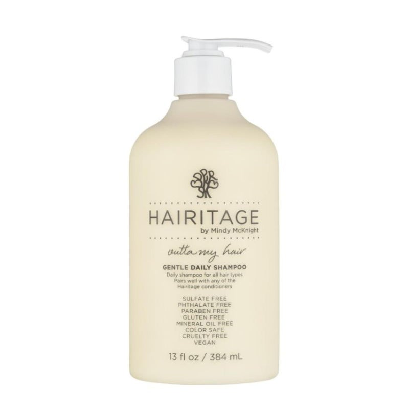 Hairitage Gentle Daily Hydrating and Moisturizing Shampoo For Dry Hair with Jojoba Oil + Aloe Vera - Ultra-Mild + Moisture-Rich - Improves Dry, Brittle Strands, 13 fl. oz. - Image 1