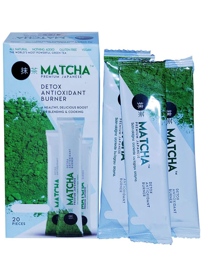 ماتشا مسحوق شاي الديتوكس الياباني الأصلي، حارق الدهون المضاد للأكسدة - Image 3