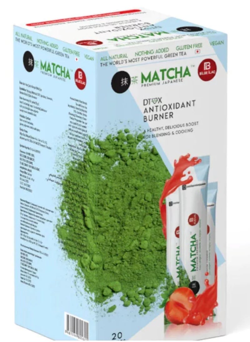 ماتشا مسحوق شاي الديتوكس الياباني الأصلي، حارق الدهون المضاد للأكسدة - Image 1