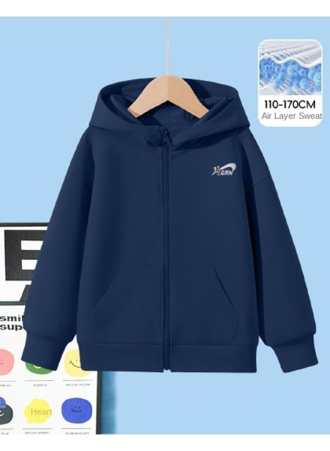 Noble bird Boys' Hooded Jacket, Versatile Mid-child Early Autumn Trend Cardigan, Mid-child Autumn Sports Cartoon Print Top - Image 1