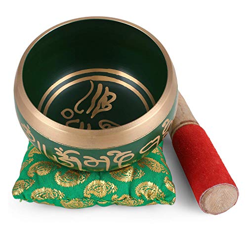 Zap Impex Tibetan Singing Bowl Set (4 Inch) with Mallet & Cushion – Meditation Sound Healing Bowl for Yoga, Mindfulness & Relaxation – Handmade Gift Set - Image 1