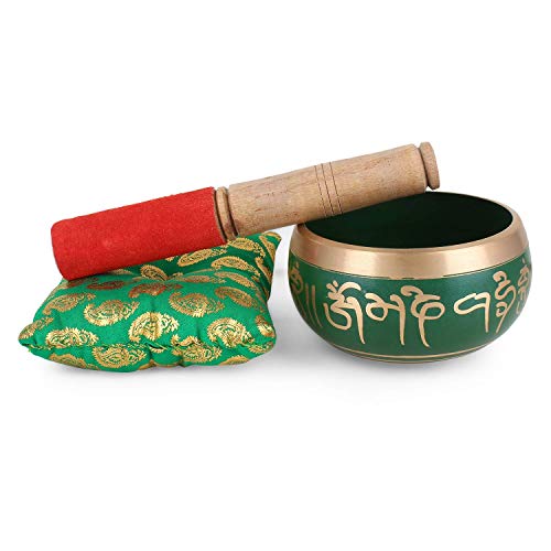 Zap Impex Tibetan Singing Bowl Set (4 Inch) with Mallet & Cushion – Meditation Sound Healing Bowl for Yoga, Mindfulness & Relaxation – Handmade Gift Set - Image 2