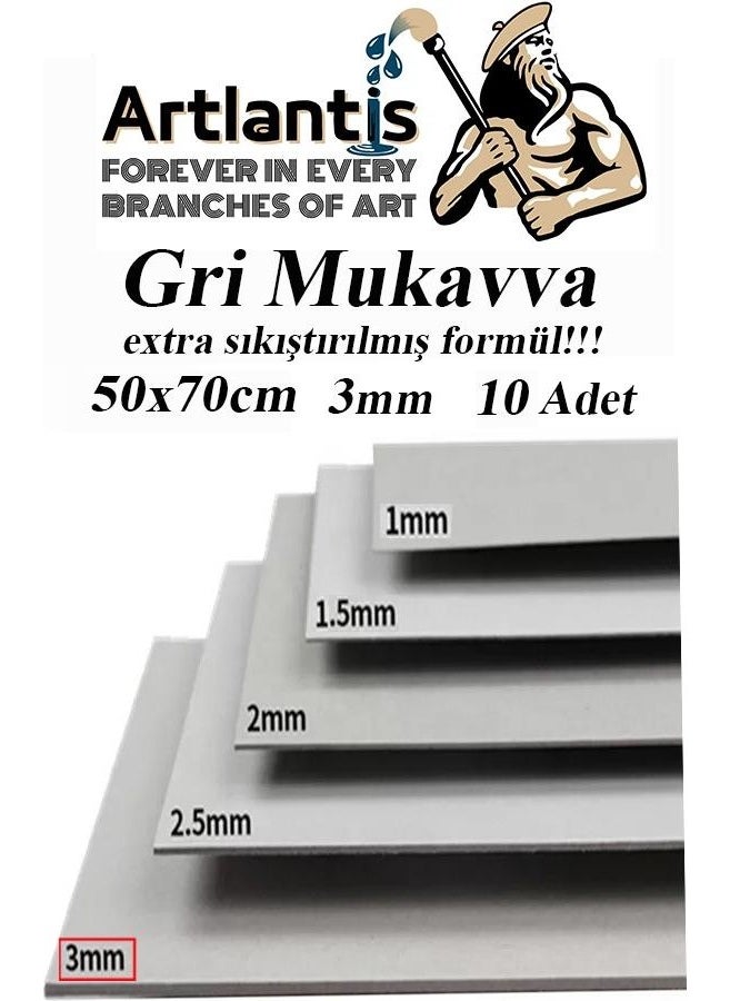 Artlantis - Hard Cardboard Cardboard Gray 3 mm 50 x 70 cm 10 Pieces - Image 1