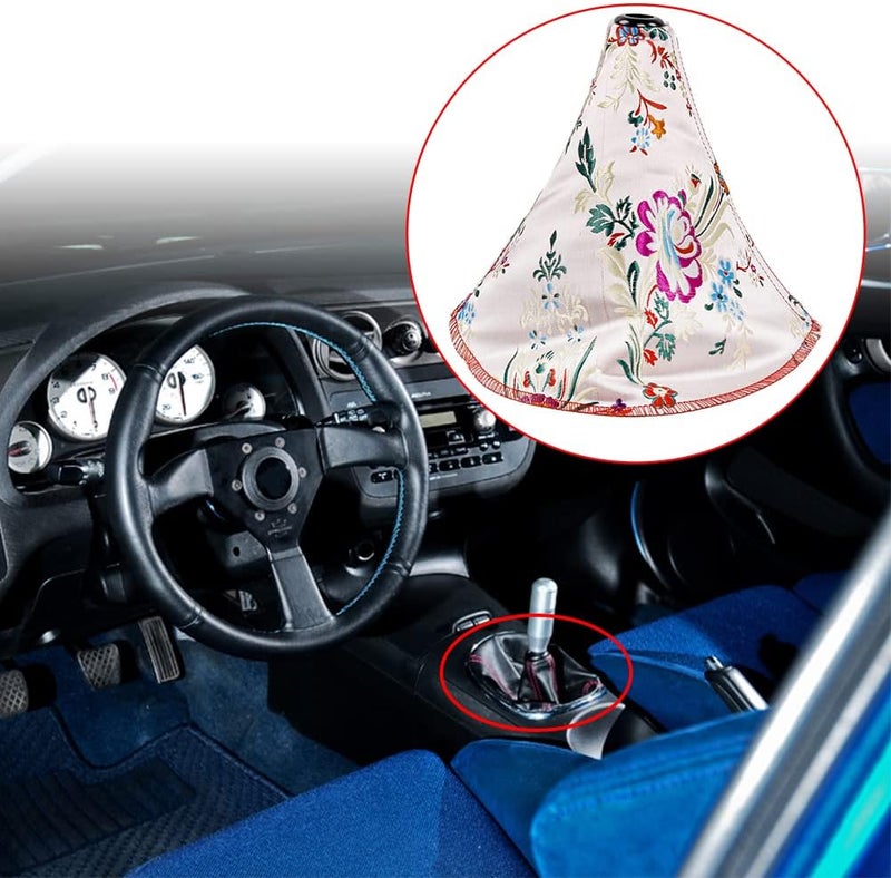 cheekyglo Car Shift Kno Dust Cover, Universal Chinese Style Ger Shifter Kno Dust Cover Mnul/utomtic Shift oot Cover uto Interior ccessories,Pink-Pink - Image 2