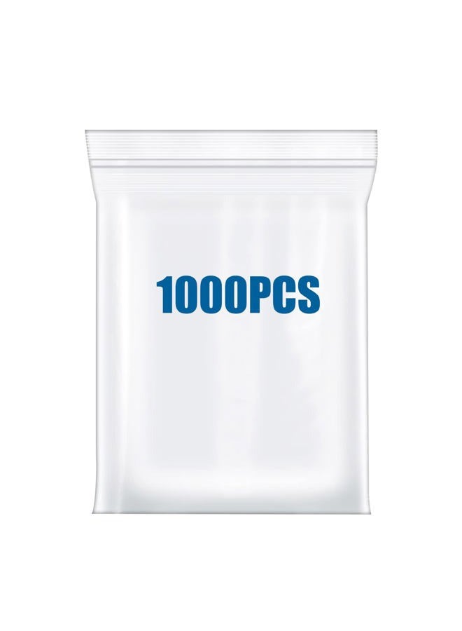 Somoga 1000PCS 1.5"x1.5" 2.4 Mil Large Clear Zip Poly Bags - Image 1