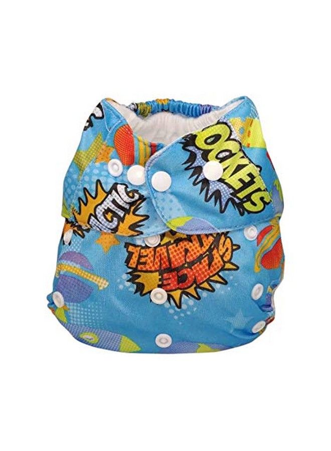 Mummamia Baby Reusable Pocket Cloth Diaper With 2 Microfiber 4Layer Inserts Free Size Space - Image 1