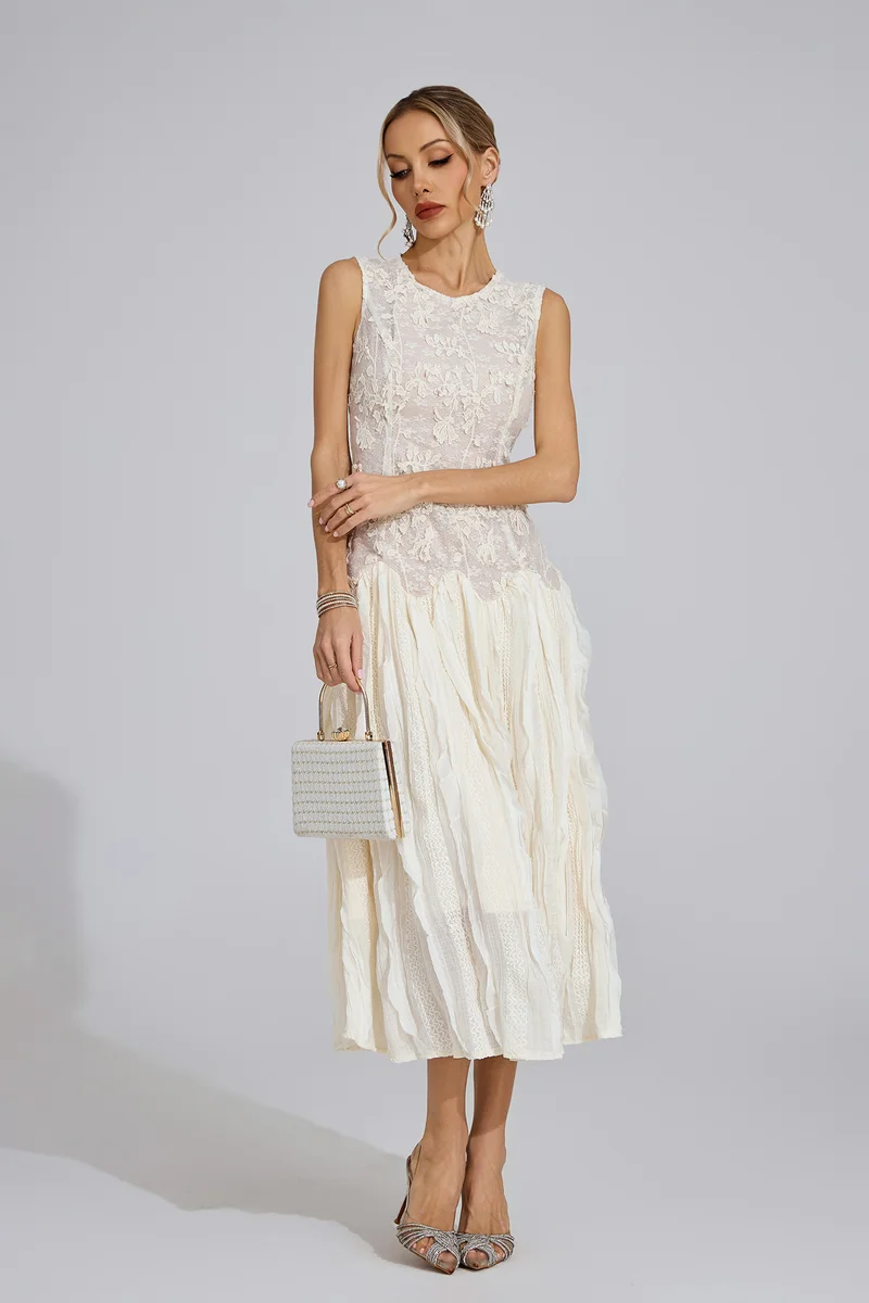 Catchall  Heulwen Patterned Midi Dress for Women | Best Price UAE