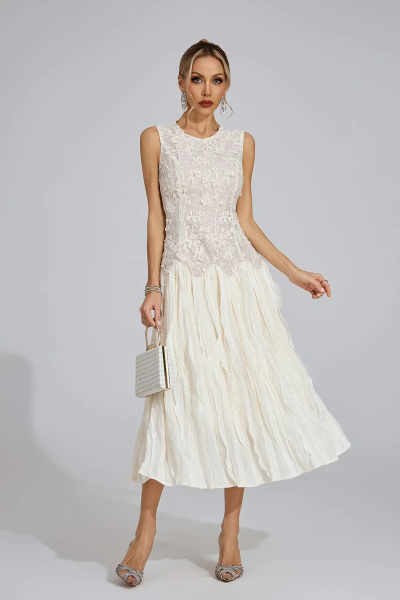 Catchall  Heulwen Patterned Midi Dress for Women | Best Price UAE