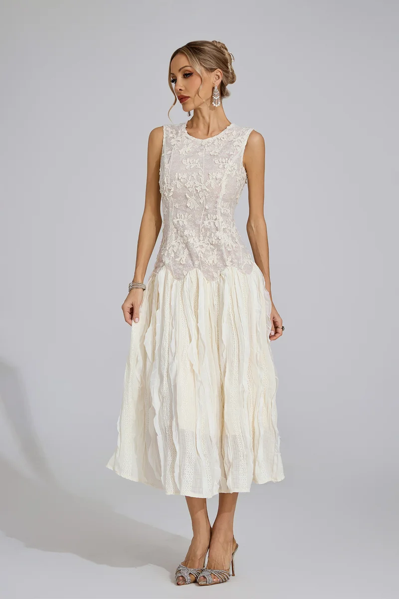 Catchall  Heulwen Patterned Midi Dress for Women | Best Price UAE