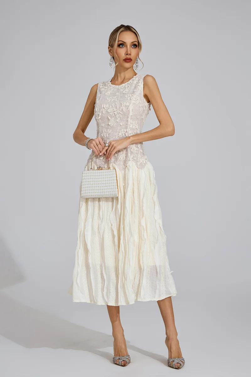 Catchall  Heulwen Patterned Midi Dress for Women | Best Price UAE