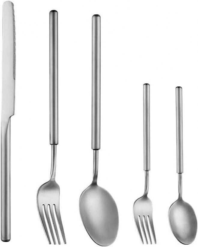 Silverware Set 5/20/30/40/50/60pcs Stainless Steel 304 Tableware Creative Knife and Fork Spoon Hotel Steak and Household Dessert(60 Pieces for 12) - Image 1