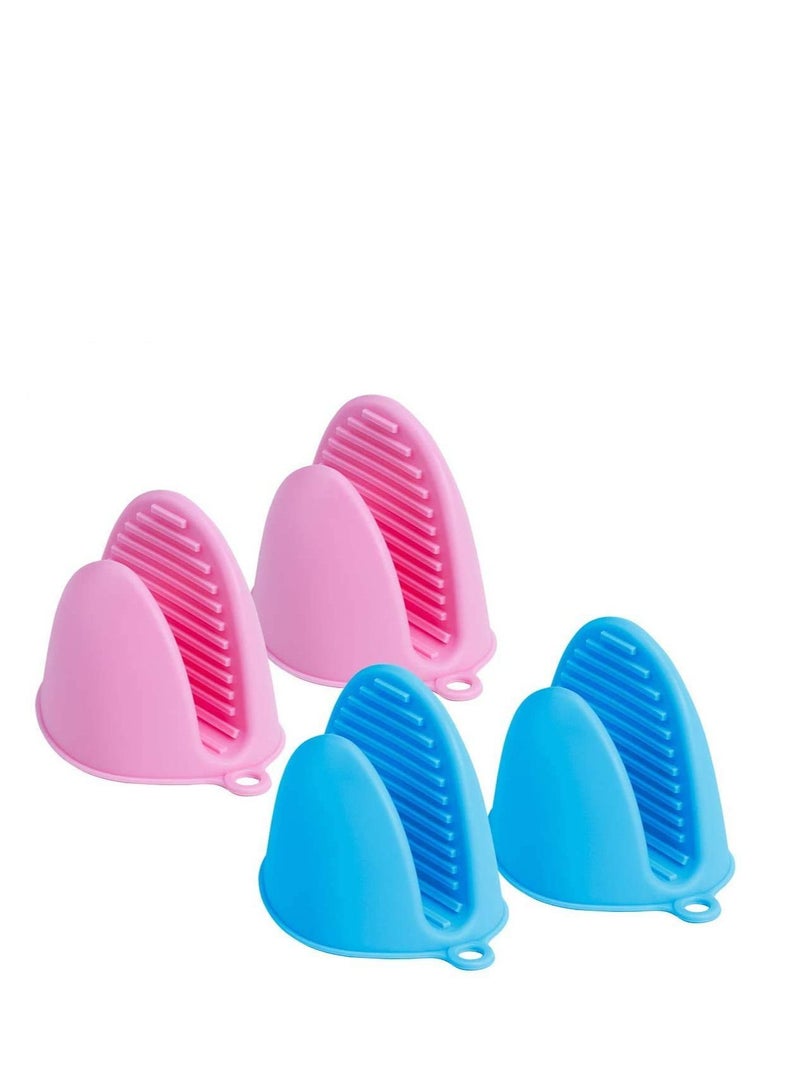 نيبمينينت مقابض طبخ من السيليكون ، قفازات فرن واقي إصبع مقاوم للحرارة للمطبخ والطبخ والخبز والميكروويف ومقابض مطبخ للشواء 2 أزواج - Image 1