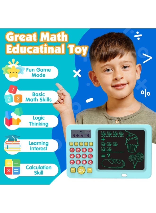 Arabest LCD Writing Tablet Toy for Kids Math Games for Kids 6-8, Electronic Math Games Toys for Learning Math, Birthday Gifts for Boys Girls (Blue) - Image 3