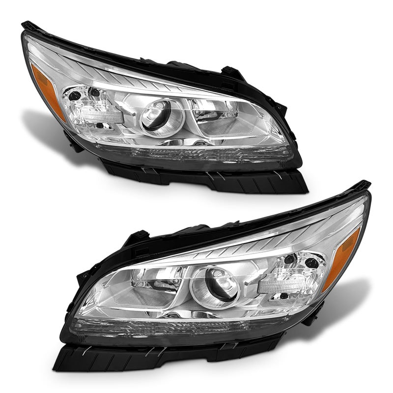 مجموعة مصابيح أمامية ADCARLIGHTS 2013 2014 2015 شيفروليه ماليبو لمصابيح 2016 ماليبو المحدودة غلاف أسود عاكس كهرماني استبدال يسار ويمين