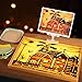 AtMini Sand Painting Light Box Light Table for Kids Wooden Sand Art Table with 10 Cards Sand Sensory Toy 11161 in - Image 3