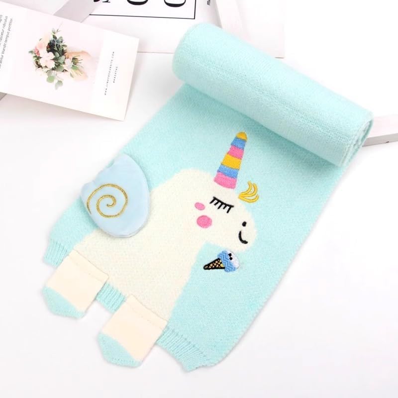 Newfancy Kids Girls Boys Winter Cute Unicorn Scarf Shawl Warm Soft Cozy Fashion Knit Neck Warmer Scarfs Toddler - Image 3