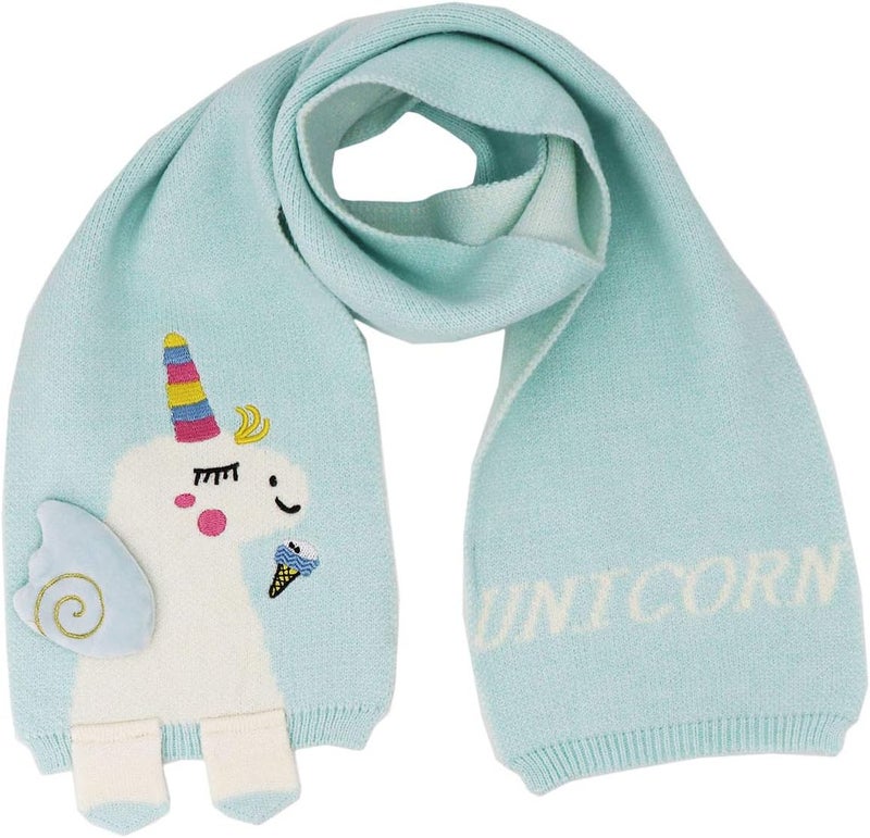 Newfancy Kids Girls Boys Winter Cute Unicorn Scarf Shawl Warm Soft Cozy Fashion Knit Neck Warmer Scarfs Toddler - Image 2