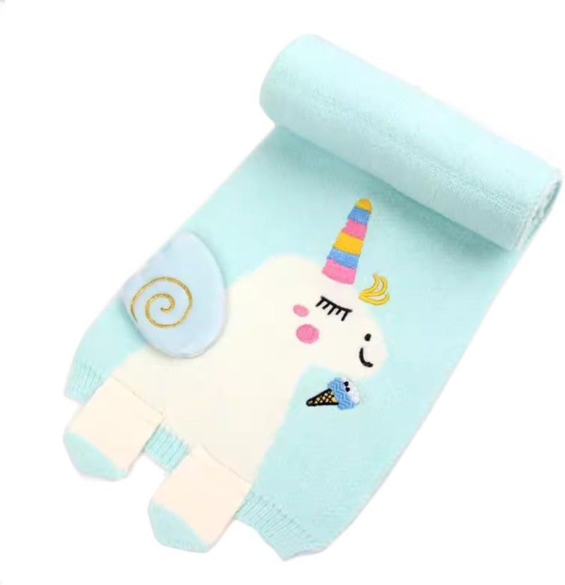 Newfancy Kids Girls Boys Winter Cute Unicorn Scarf Shawl Warm Soft Cozy Fashion Knit Neck Warmer Scarfs Toddler - Image 1