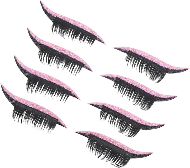 Eyelash Stickers for Hooded & Round Eyes – Comfortable Lightweight Adhesive Eyeshadow Patches, 4 Pairs PE Material (), Fit for -Day Wear & Smudge- Makeup - Image 3