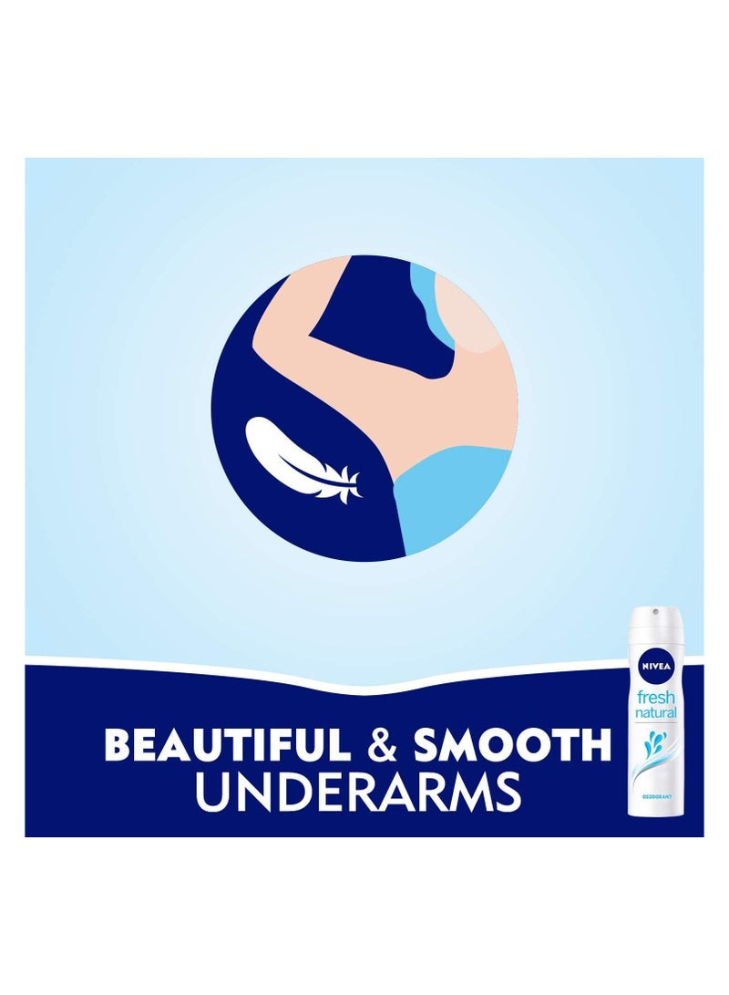 نيفيا مزيل العرق بخاخ فريش ناتشورال للنساء 150 مل - Image 2