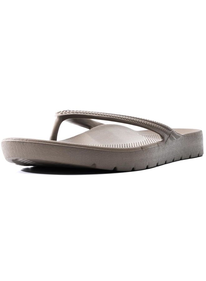 GETOEU Flip Flops for Women and Men with Arch Support Comfortable Recovery Slide Sandals Slip Resistant Shower Shoes Walking Thong Sandals Lightweight and Soft Footbed Slides Flip Flops, Brown, 8 - Image 2