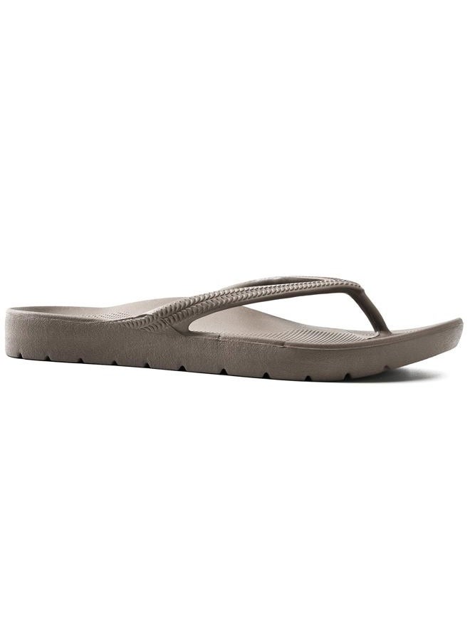 GETOEU Flip Flops for Women and Men with Arch Support Comfortable Recovery Slide Sandals Slip Resistant Shower Shoes Walking Thong Sandals Lightweight and Soft Footbed Slides Flip Flops, Brown, 8 - Image 5