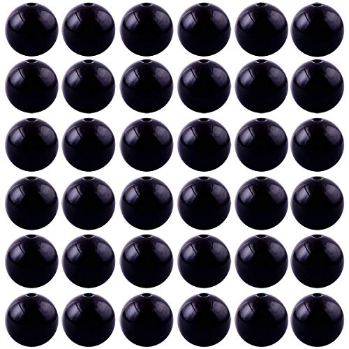 Cmidy Natural Stone Beads 100pcs 10mm Black Obsidian Round Genuine Real Stone Beading Loose Gemstone Hole Size 1mm DIY Charm Smooth Beads for Bracelet Necklae Earrings Jewelry Making (Black Obsidian, 10mm) - Image 1