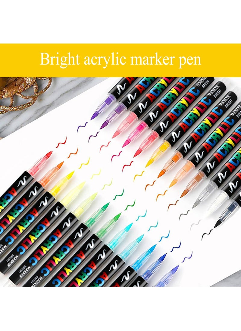 12 Colors Paint Marker Pen,Acrylic Paint Markers Calligraphy Art Markers for Lettering,Card Making,Rock Painting,Stone,Ceramic,Glass,Wood Canvas,Metal,DIY Art Crafting - pzsku/Z35BB0C94D04F22A70F04Z/45/_/1735267653/7841088b-1d7a-4fdd-8e44-4faba8f64391