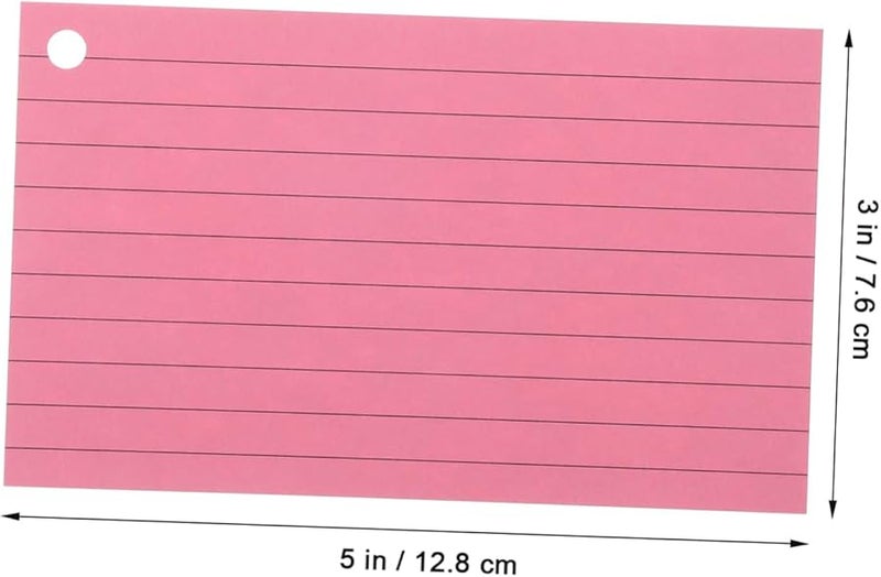 بطاقات ملونة متنوعة 500 قطعة بطاقات تعليمية مسطرة للملاحظات المكتب الفصل الدراسي - Image 5
