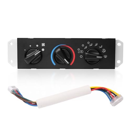 Glvvexa 55037473AB HVAC A/C Heater Control Panel Switch Replacement for Jeep Wrangler TJ 1999 2000 2001 2002 2003 2004 with Blower Motor Switch Replace HS-373, BL101 - Image 1