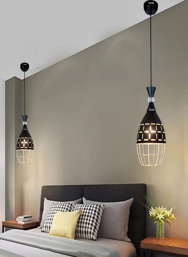 twixle Pendant Light Fixture, Aluminum Hanging Lamps for Kitchen Island, Dining Table, Living Room, Bedroom (Without Bulb, 3, Pack) - Image 4