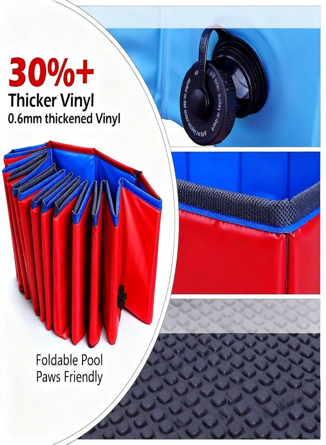TrekFree Foldable Pet Pool, 40" x 12" Dog Pool,Non-Slip Pet Bath Tub for Outdoor Backyard,Collapsible Dogs Swimming Pool for Pets - Image 5