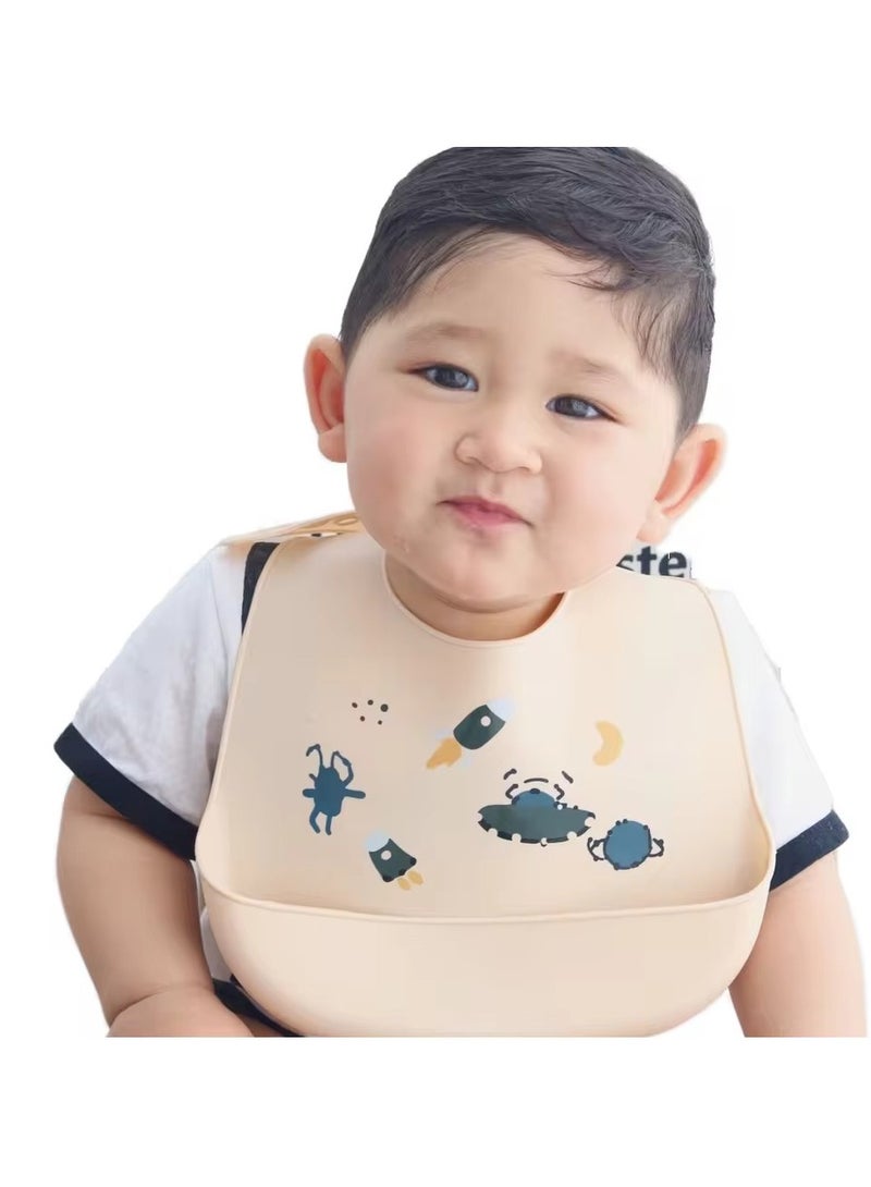 DEHKAH Silicone Baby Food Bib - Waterproof and Easy to Clean (2 Pack) - Image 3