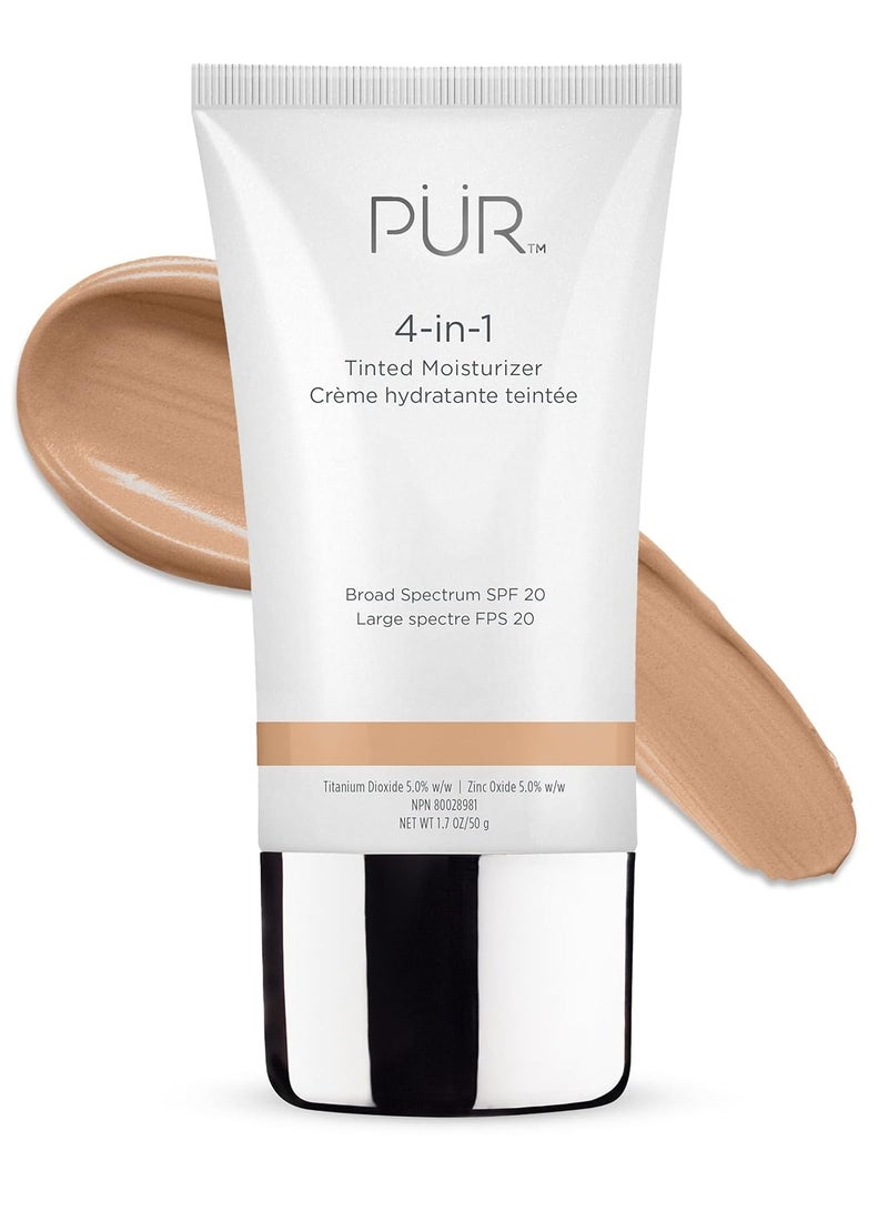 Pur PÜR Beauty 4-in-1 Tinted Moisturizer With SPF 20 - Hydrating Face Moisturizer, Primer, & Foundation With Shea Butter, Aloe Vera & Vitamin B3 - Vegan Friendly - Free of Paraben, Gluten & BPA - Image 1