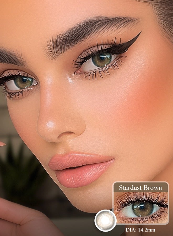 سيدة جديدة عدسات لاصقة ملونة بنية من فريش ليدي للاستخدام السنوي - Image 1
