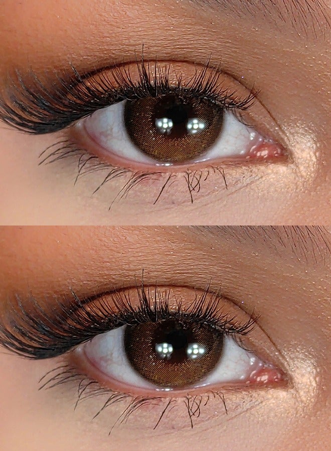 سيدة جديدة عدسات لاصقة ملونة بنية من فريش ليدي للاستخدام السنوي - Image 2