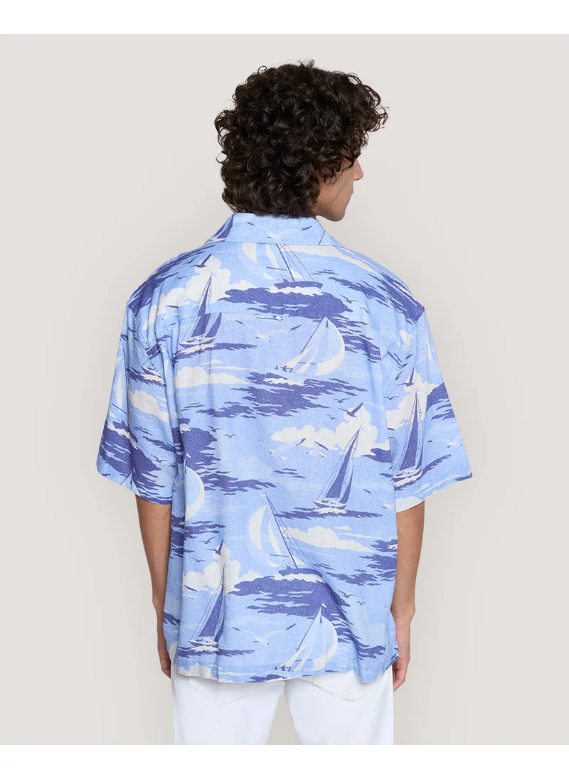 غانت Gant Rel Sailing Print Ss Shirt