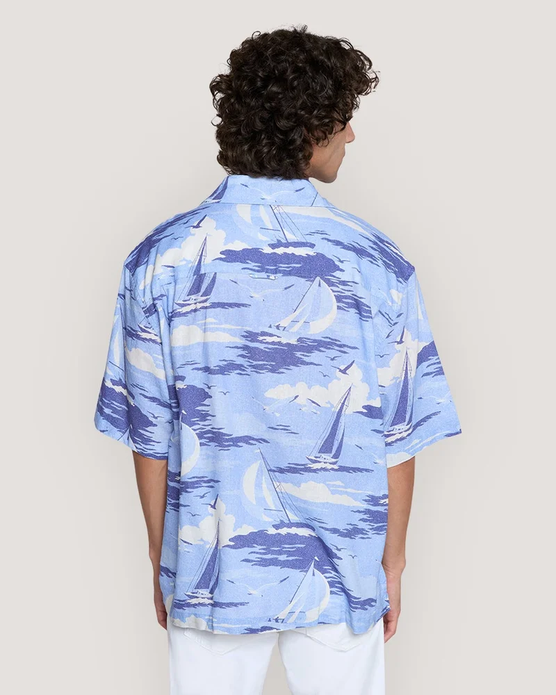 GANT Gant Rel Sailing Print Ss Shirt