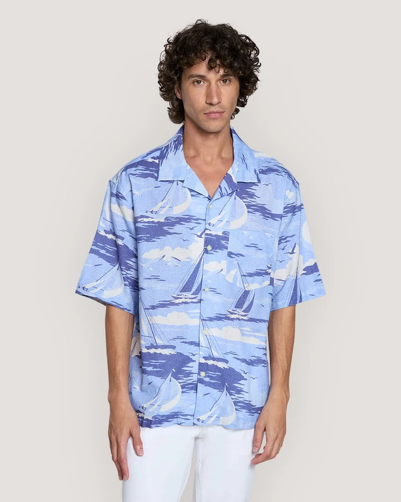 GANT Gant Rel Sailing Print Ss Shirt