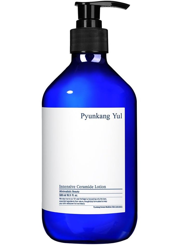 Pyunkang Yul Intensive Ceramide Lotion - Fragrance Free Face and Body Moisturizing Lotion - Hyaluronic Acid Moisturizer for All skin - Natural Ingredients Olive Oil, Shea Butter - 16.9 Fl. Oz
