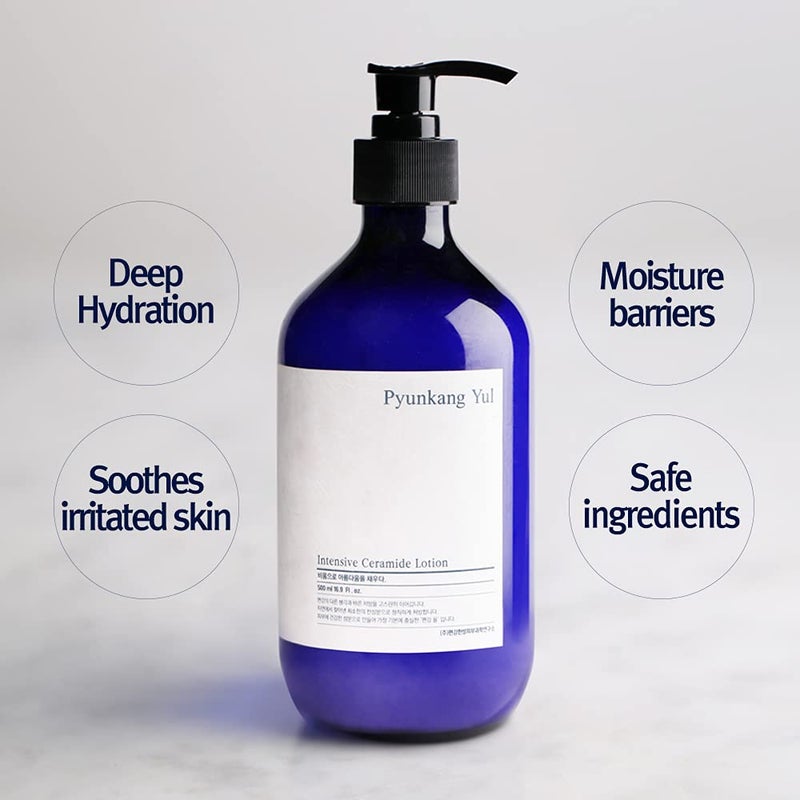 Pyunkang Yul لوشن بايونكانغ يول المكثف بالسيراميد - لوشن مرطب للوجه والجسم خالي من العطور - مرطب حمض الهيالورونيك لجميع أنواع البشرة - مكونات طبيعية زيت الزيتون، زبدة الشيا - 16.9 أونصة سائلة - Image 3