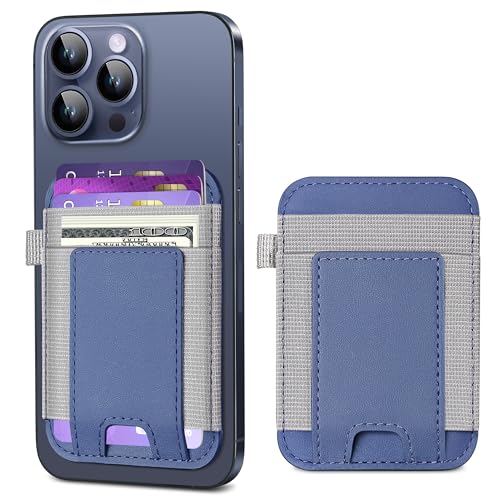 ExtreLife for Magsafe Wallet Strongest Magnetic Wallet for iPhone 171615141312 Series Magnetic Card Holder with 2 Card Slots RFID Blocking Slim Vegan Leather Hold 7 Cards Purple - Image 1