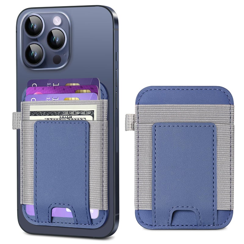 ExtreLife for Magsafe Wallet Strongest Magnetic Wallet for iPhone 171615141312 Series Magnetic Card Holder with 2 Card Slots RFID Blocking Slim Vegan Leather Hold 7 Cards Purple - Image 2