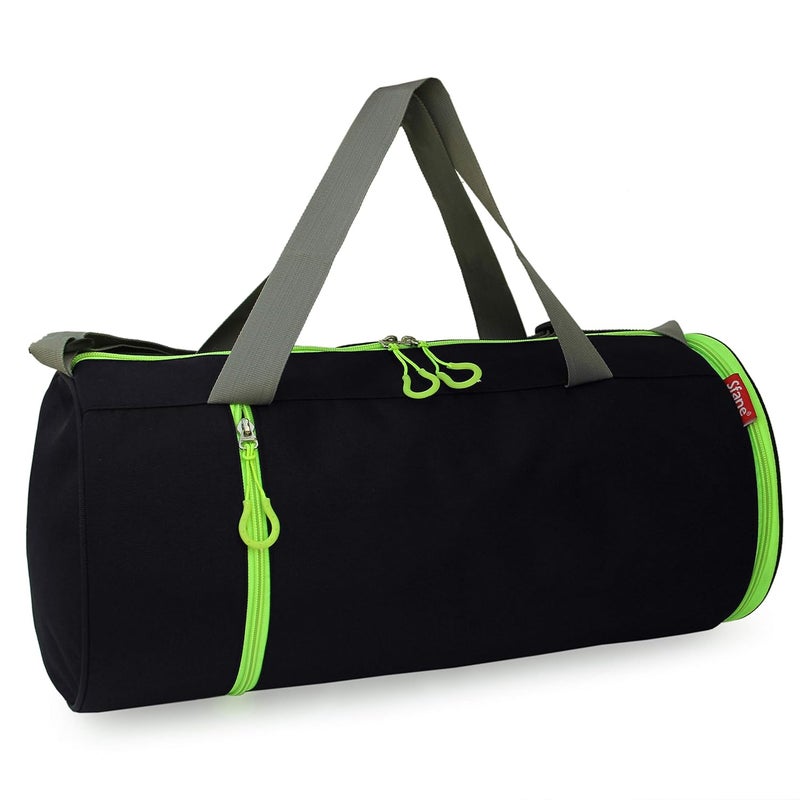 SFANE Gym Bags for Men with Separate Shoe Compartment Sports Gym Bag for Women Duffle Bags for Gym, Duffel Bags Sports Bag - Green & Black - Image 5
