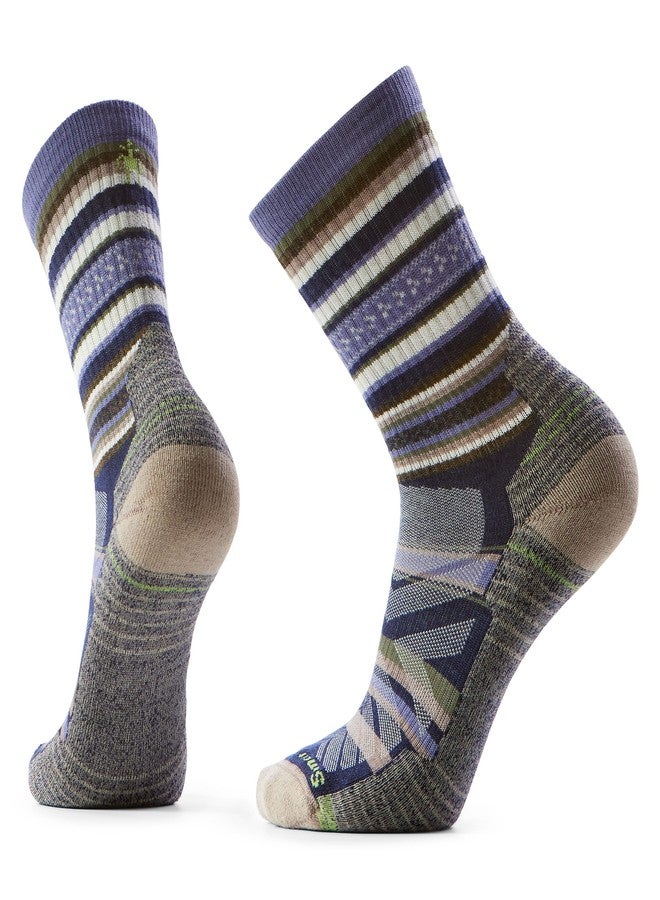 Smartwool Mens Hike Light Cushion Panorama Crew Socks Nightfall Blue LG (Men's Shoe 9-11.5) One Size - Image 1