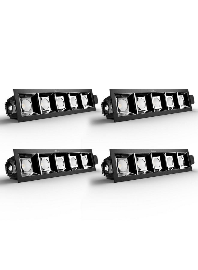 MURPHY Murphy Aluminium 10W Black Finish Square Laser Led Ceiling Cob Spot, Focus, Down Ceiling Light, Ceiling Pop Light (Warm White, Pack Of 4), With 2 Years Warranty - Image 1