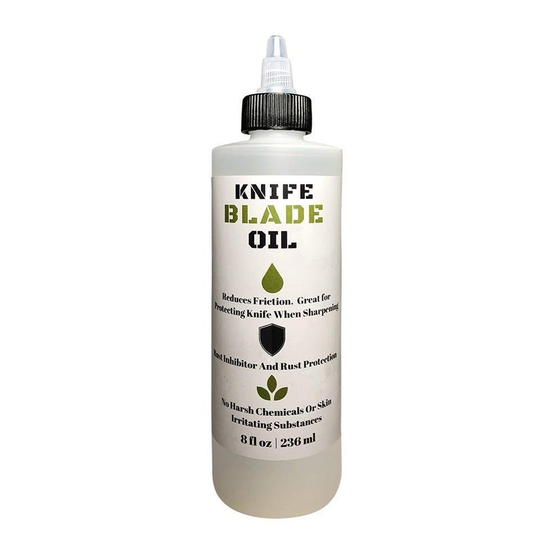 Premium Knife Blade Oil  Honing Oil  8 Oz  Custom Formulated Food Safe Oil Protects Carbon Steel Knives  Sharpening Stone Ready