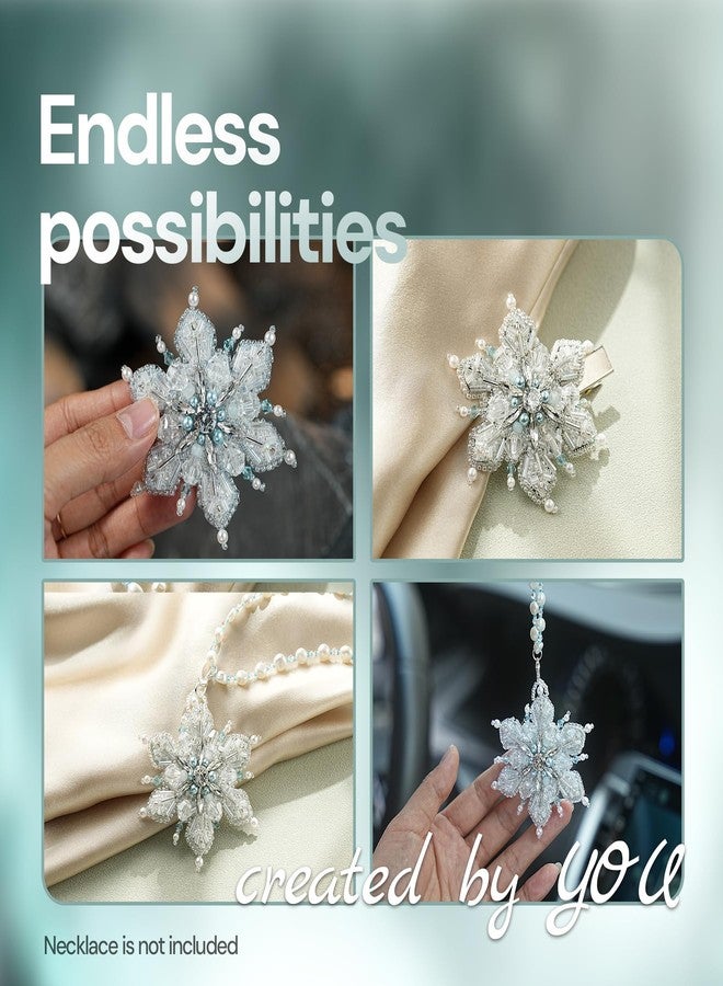 Relime Bead Embroidery Starter Kit w Step-by-Step Video Tutorials, Snowflake Craft Kit Hand Embroidery Kit with Patterns, Handmade Jewelry DIY for Adults and Kids - Image 5