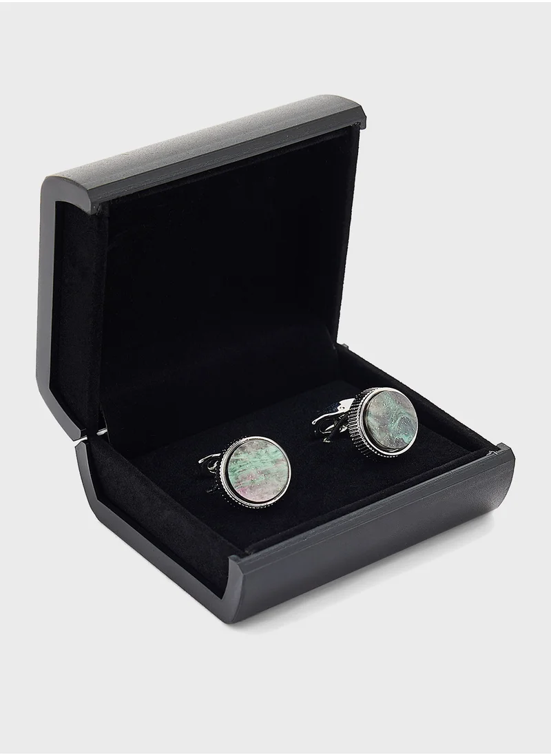 روبرت وود Galaxy Inspired Round Cufflinks